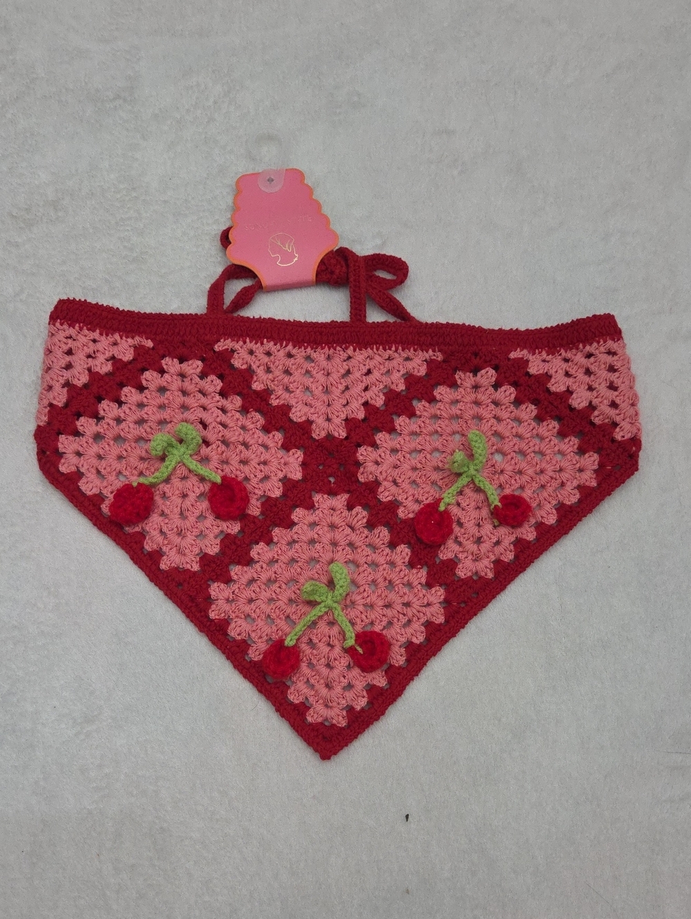Sunday State Crochetd Cherry Bandana